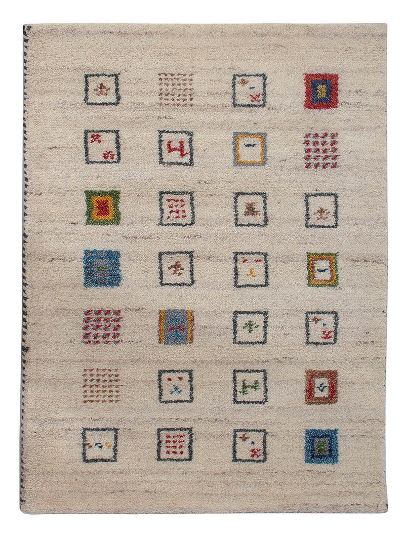 Gabbeh-matta - Indus - 90 x 60 cm - karamell