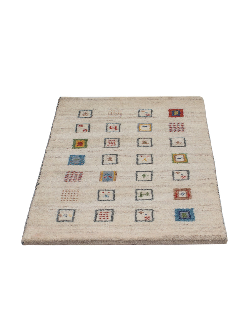 Gabbeh-matta - Indus - 90 x 60 cm - karamell