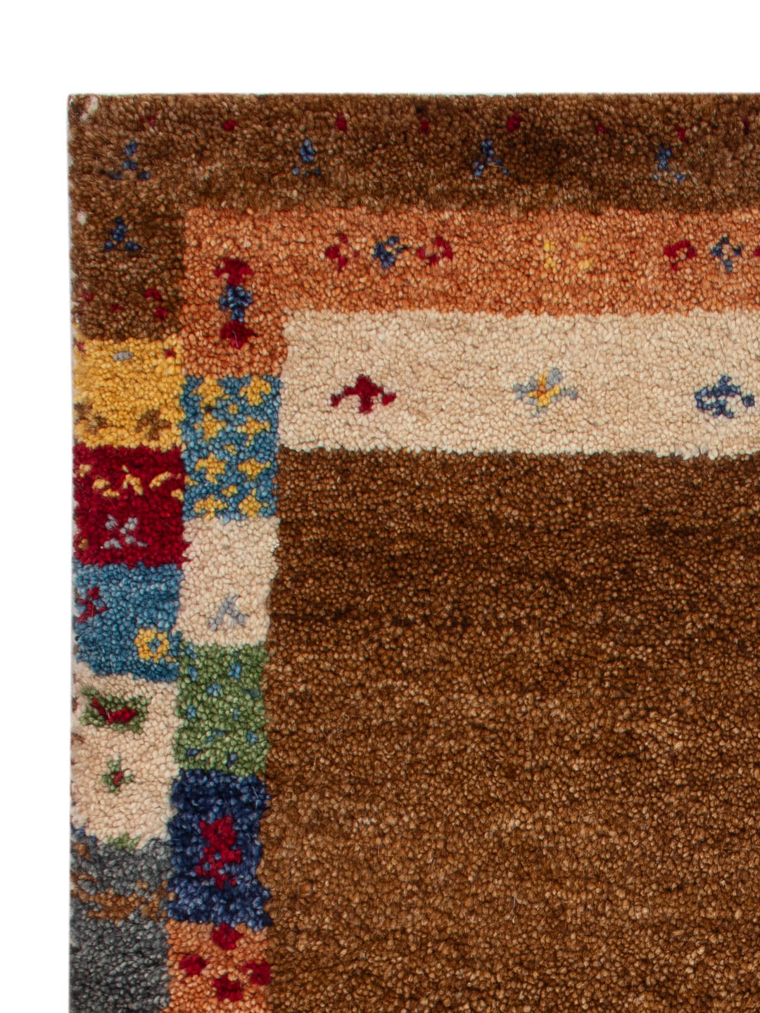 Gabbeh-matta - Indus - 90 x 60 cm - karamell