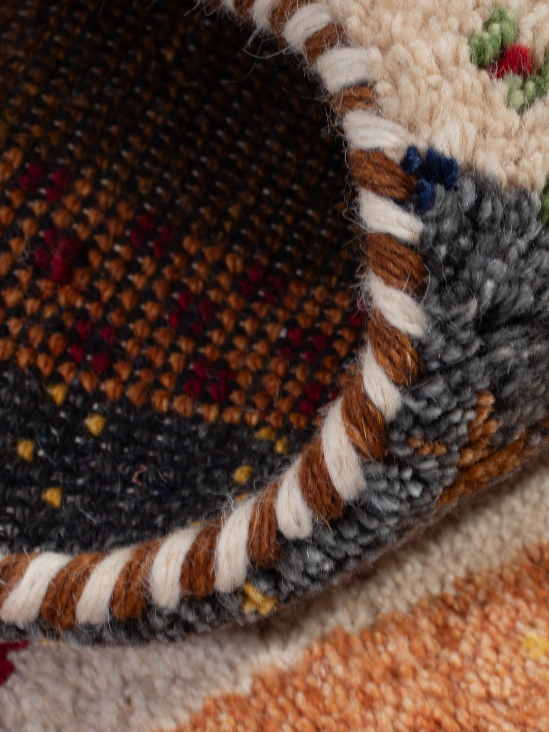 Gabbeh-matta - Indus - 90 x 60 cm - karamell