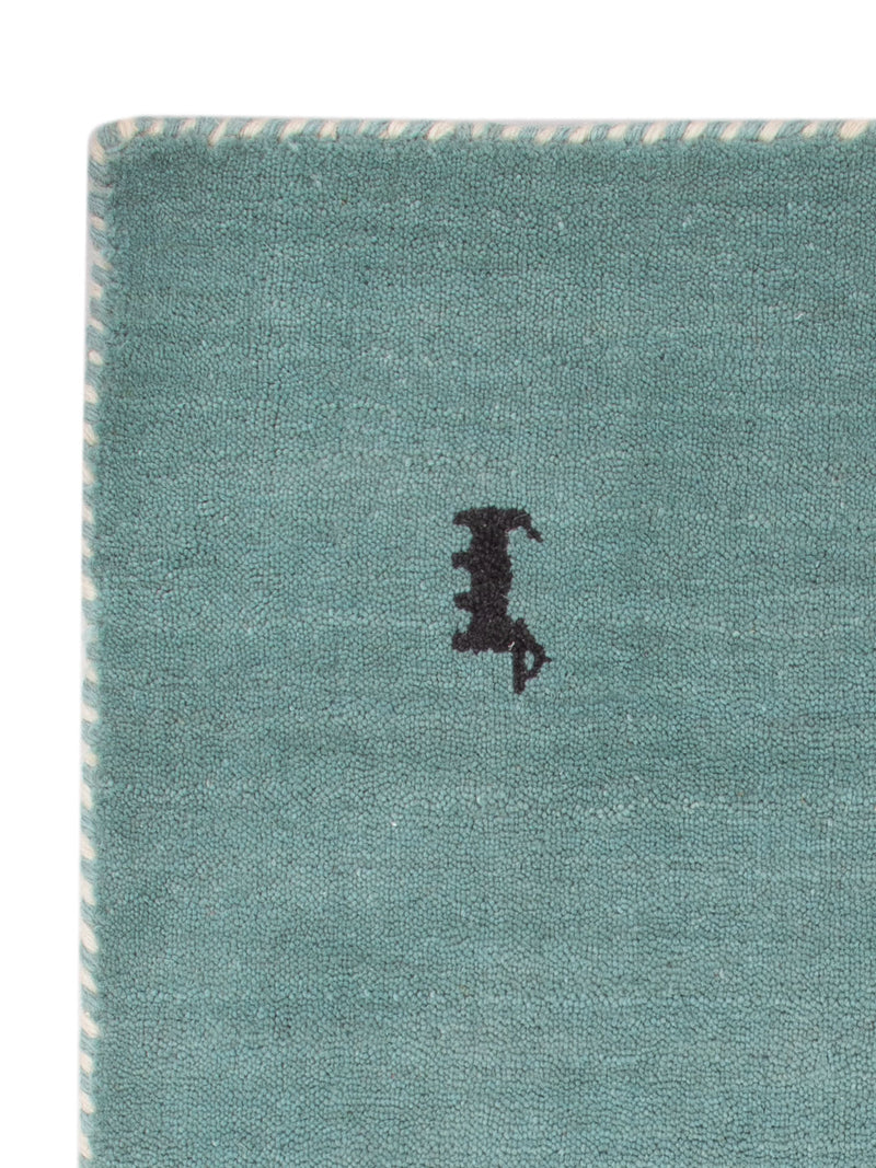 Gabbeh Teppich - Softy - 90 x 60 cm - türkis