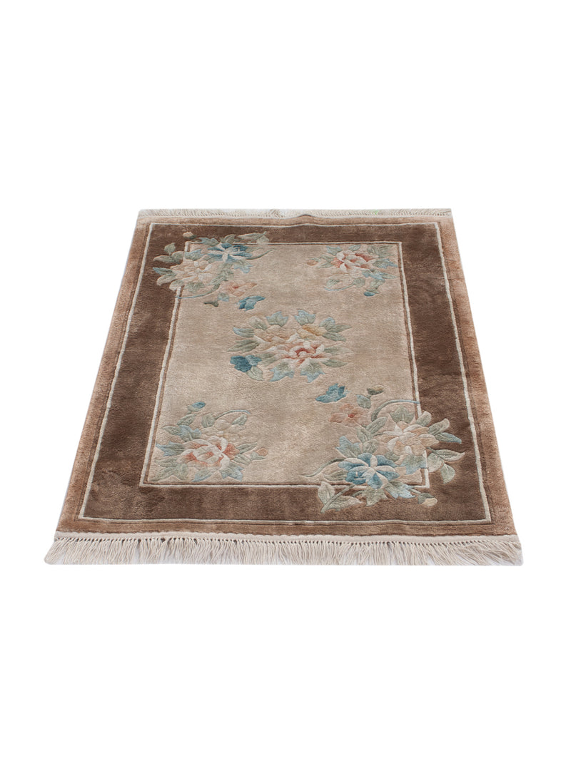Silk matta - China Silk - 90 x 60 cm - karamell