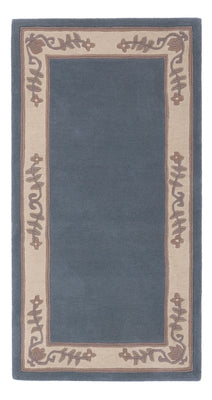 Wollteppich - 150 x 80 cm - petrolblau