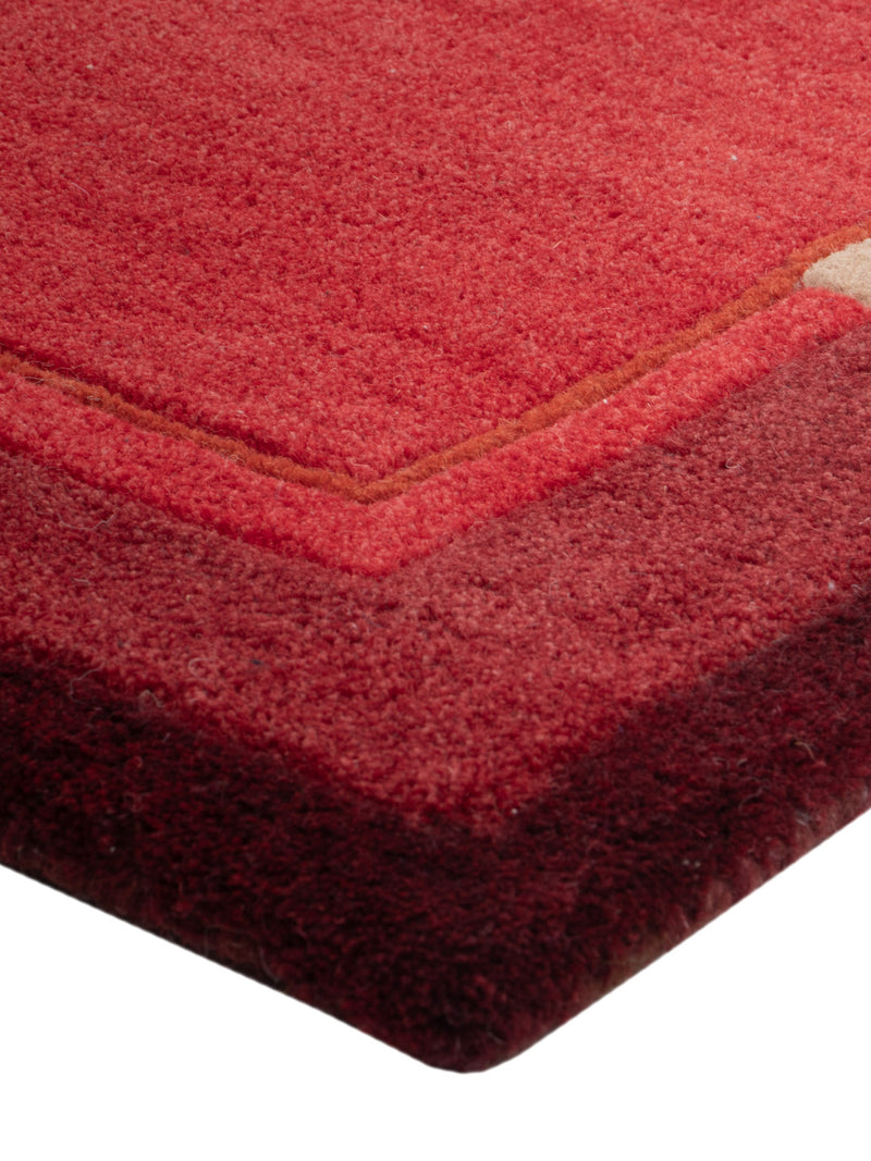 Wollteppich - 160 x 90 cm - rot