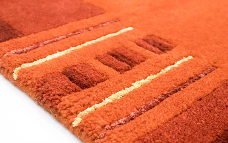 Nepal mattan - 239 x 173 cm - orange