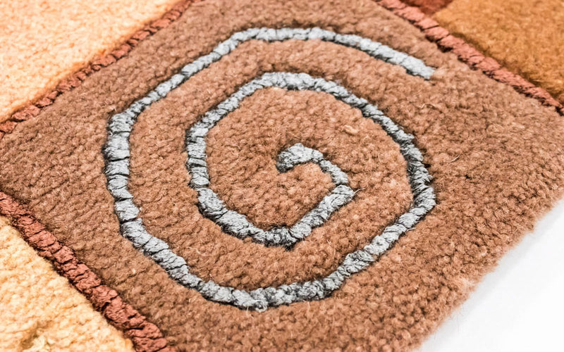 Nepal mattan - 238 x 172 cm - ljusbrun