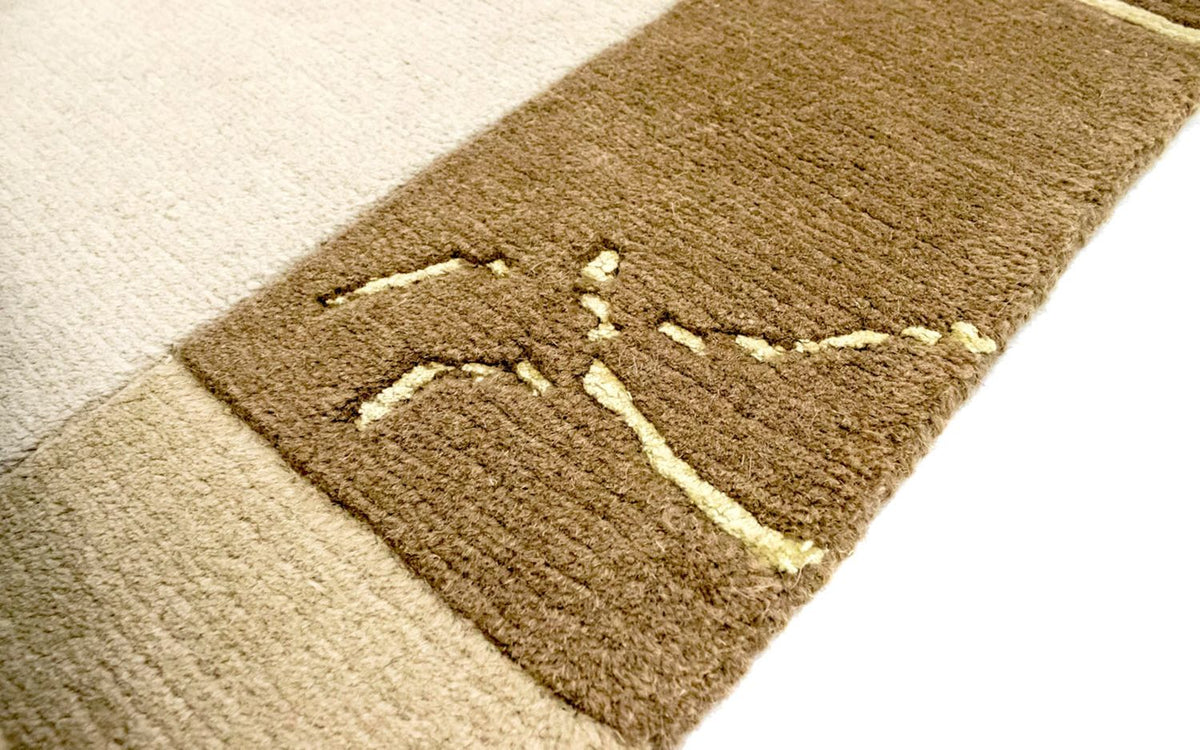 Nepal mattan - 197 x 143 cm - beige