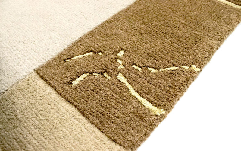 Nepal mattan - 197 x 143 cm - beige