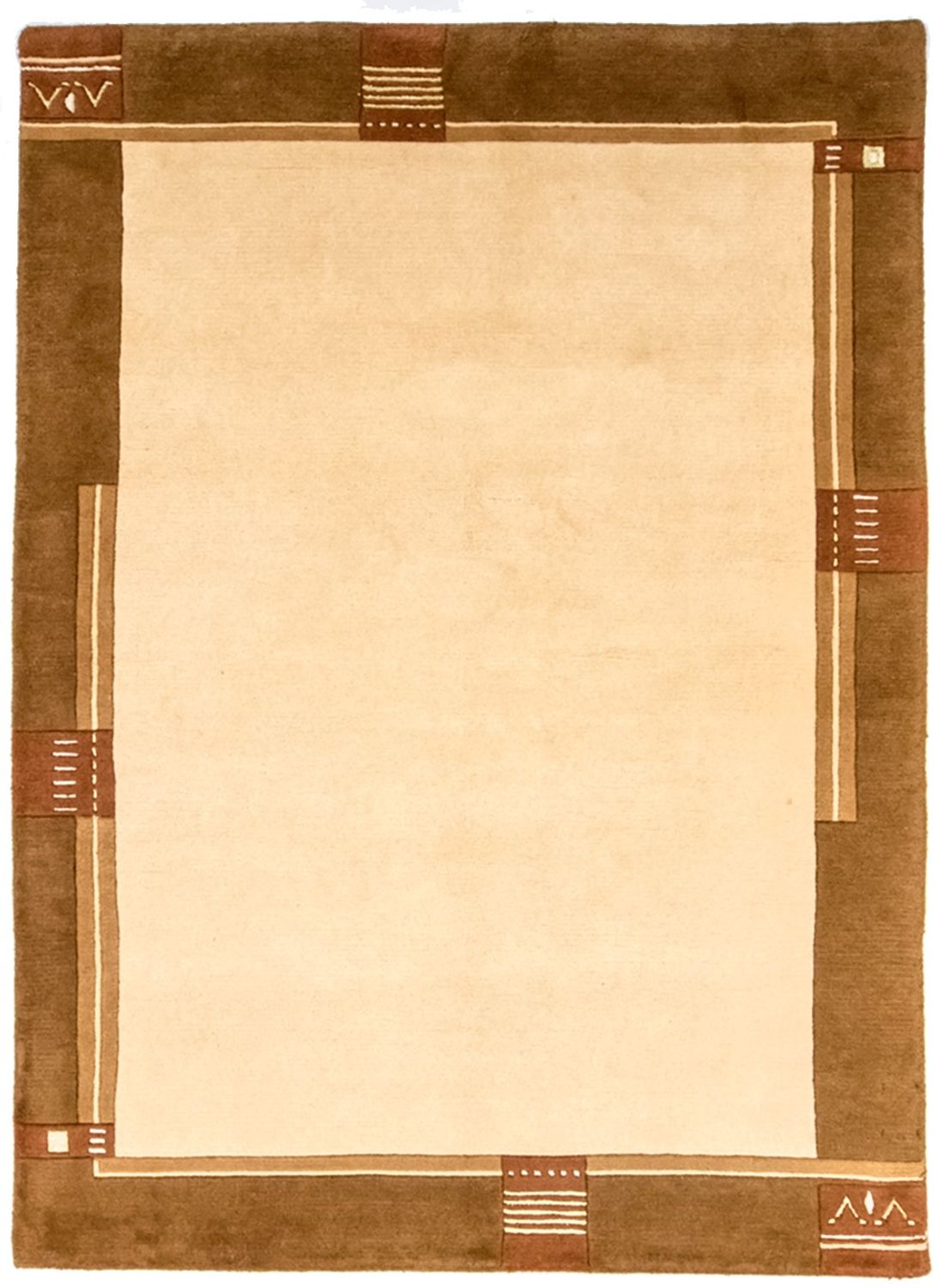 Nepal mattan - 197 x 144 cm - beige