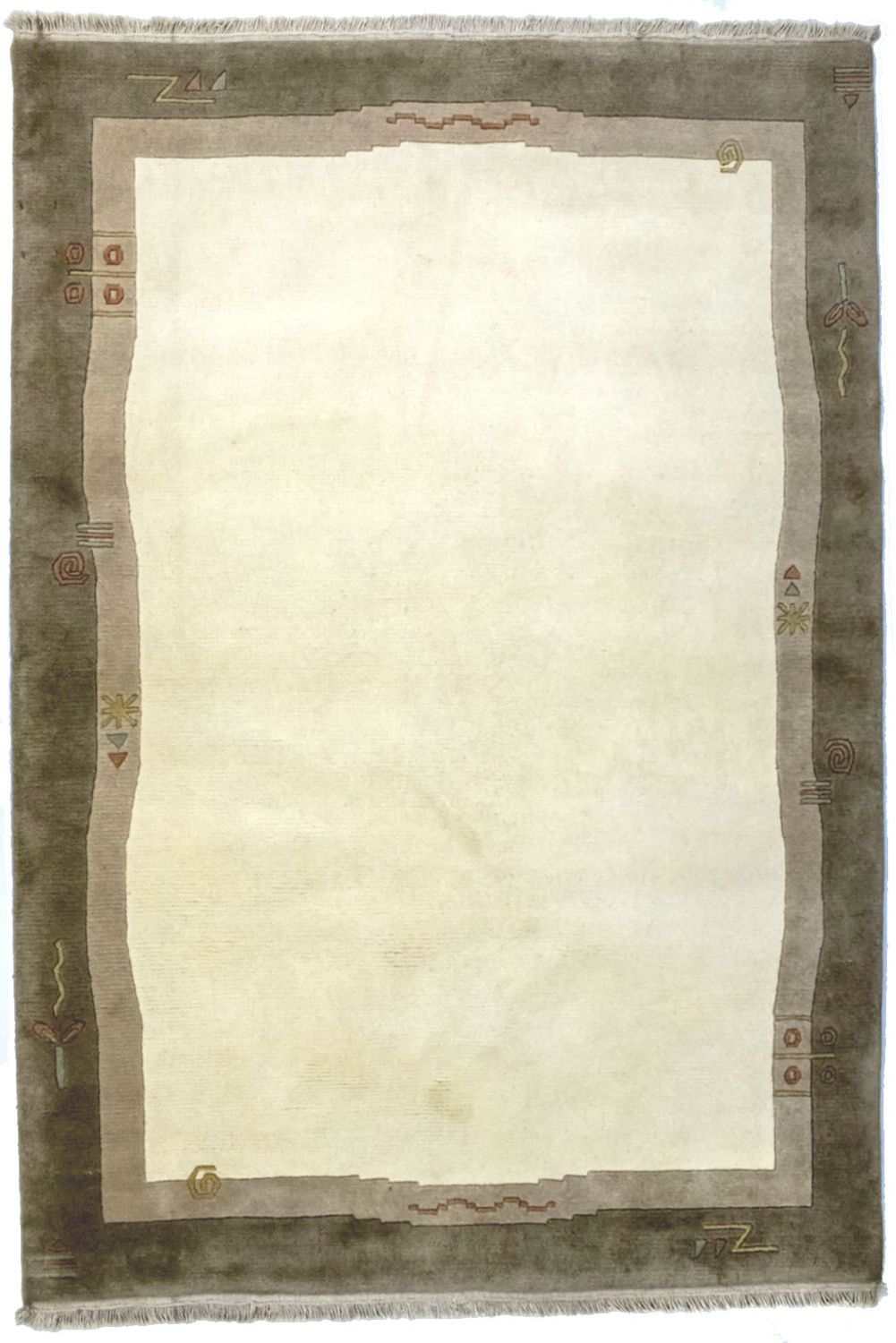 Nepal mattan - 200 x 142 cm - beige
