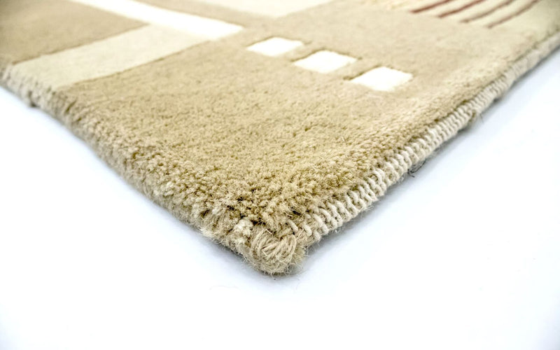 Nepal mattan - 194 x 143 cm - beige