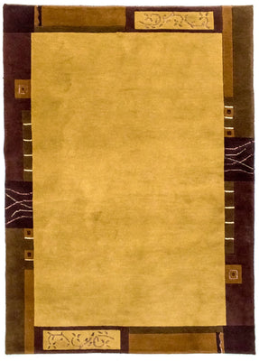Nepal mattan - 193 x 143 cm - guld