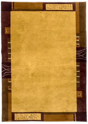Nepal mattan - 193 x 143 cm - guld