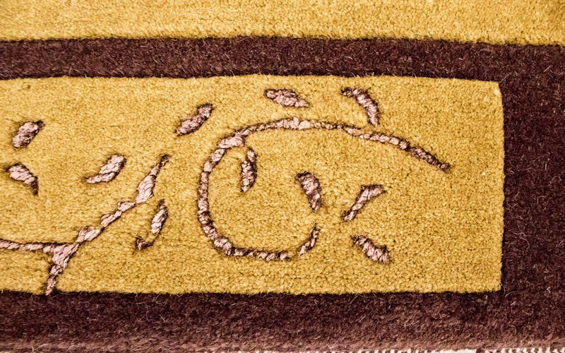 Nepal mattan - 193 x 143 cm - guld