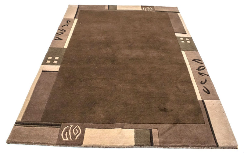 Nepal mattan - 199 x 144 cm - brun