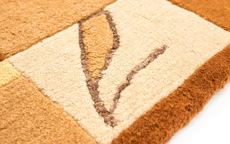 Nepal mattan - 240 x 174 cm - orange