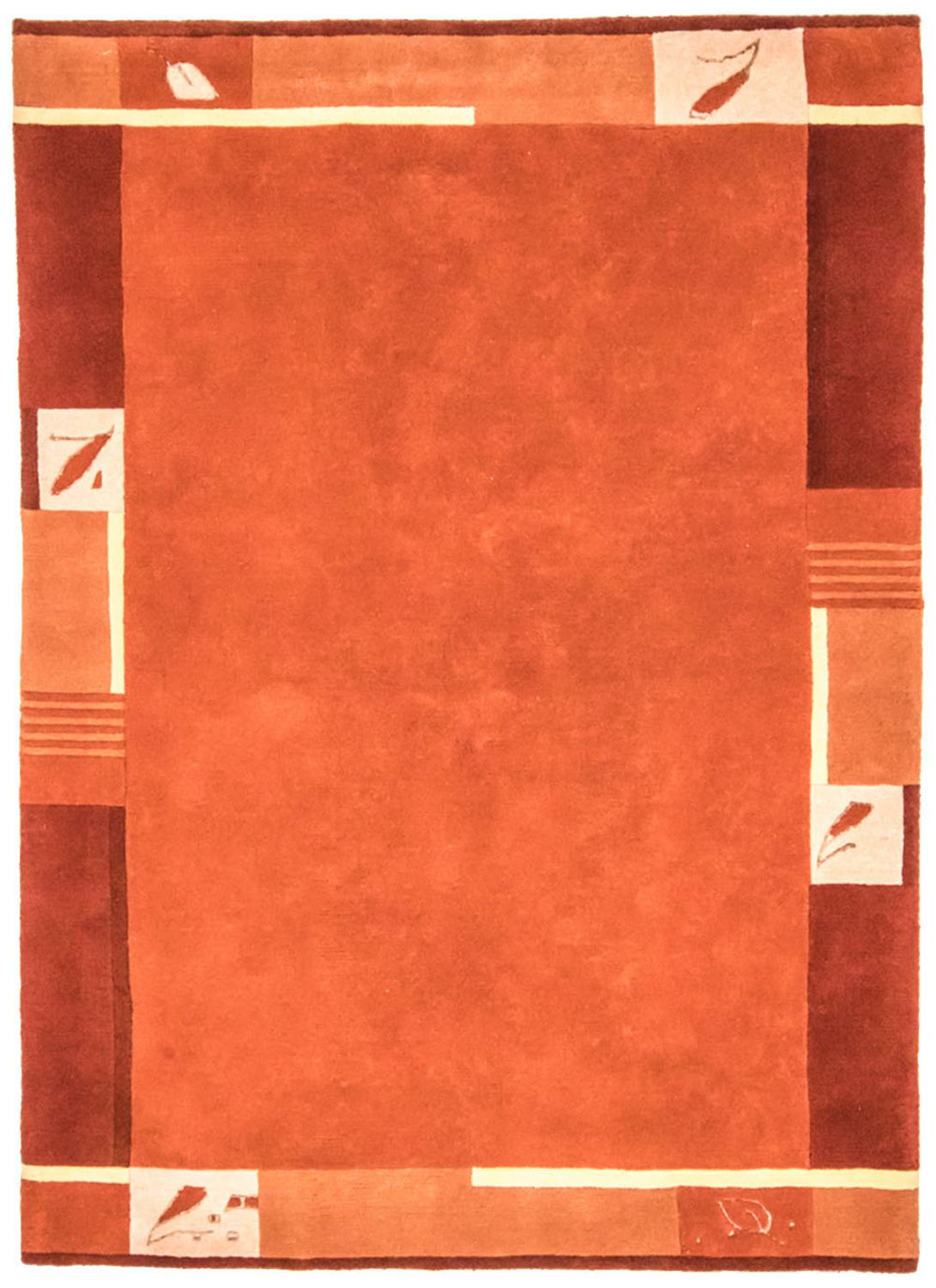 Nepal mattan - 242 x 173 cm - orange
