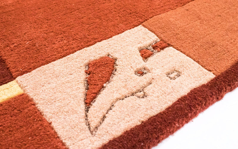 Nepal mattan - 242 x 173 cm - orange