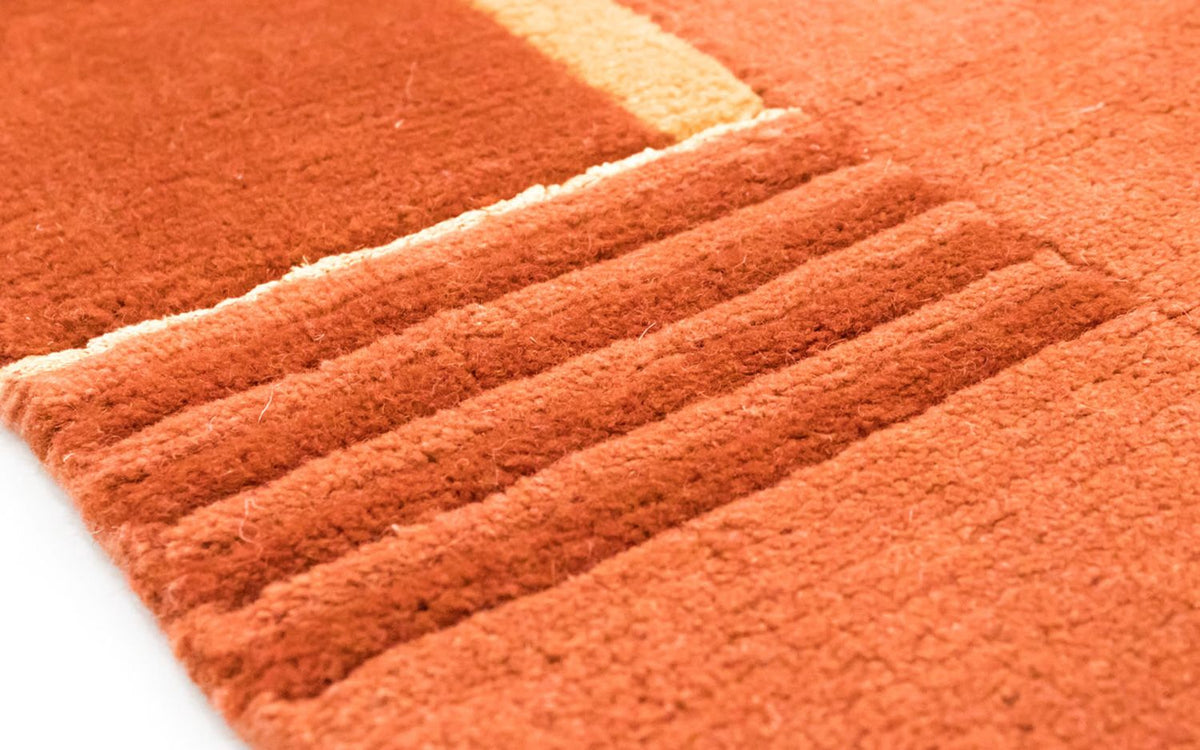 Nepal mattan - 238 x 170 cm - orange