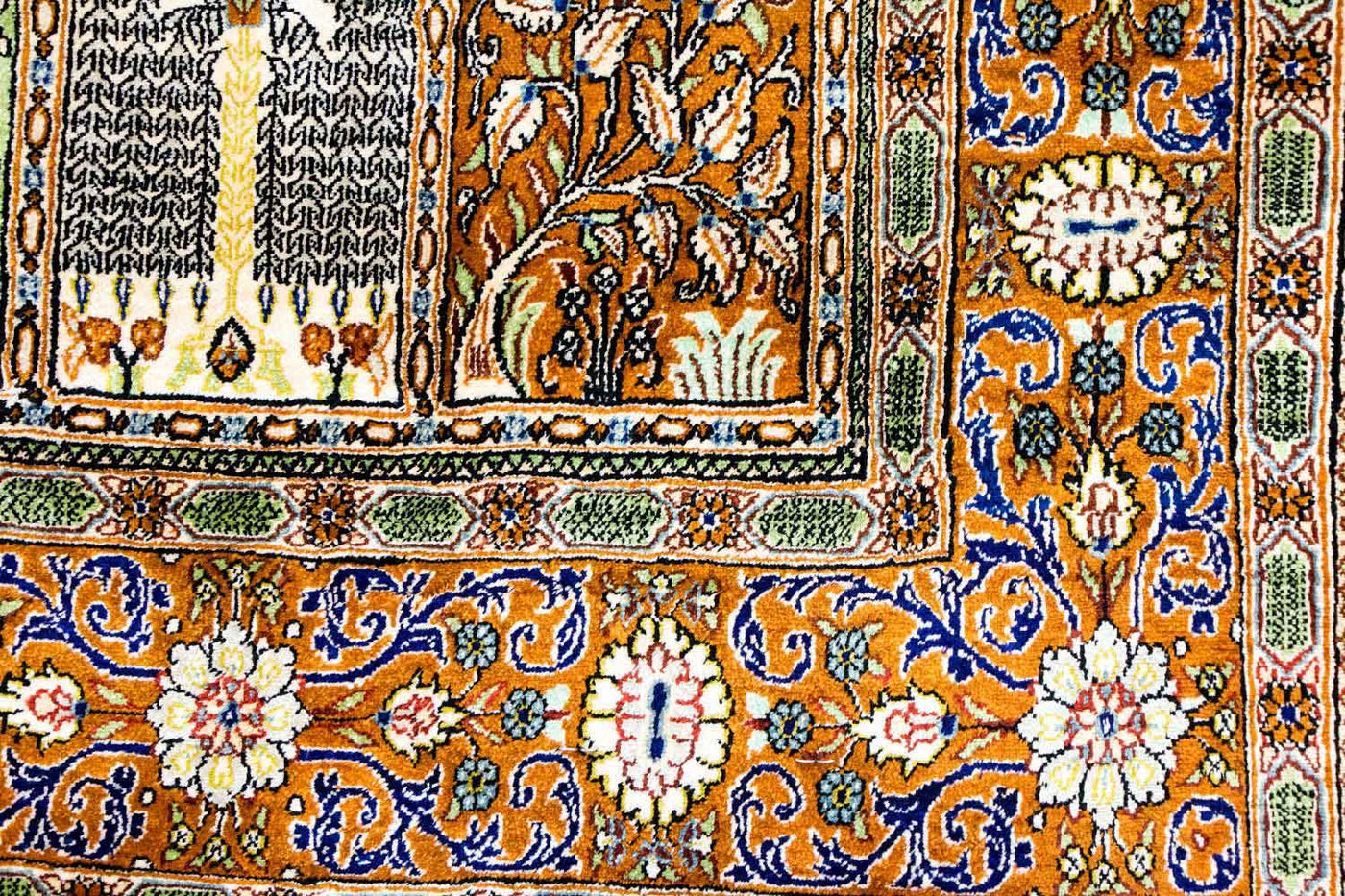 Qom silke Mattan 152x101cm - Persisk matta