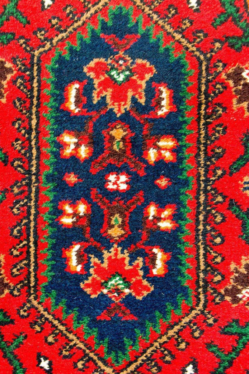 Runner Oriental Carpet - 334 x 89 cm - röd