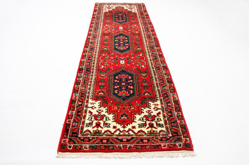 Runner Oriental Carpet - 334 x 89 cm - röd