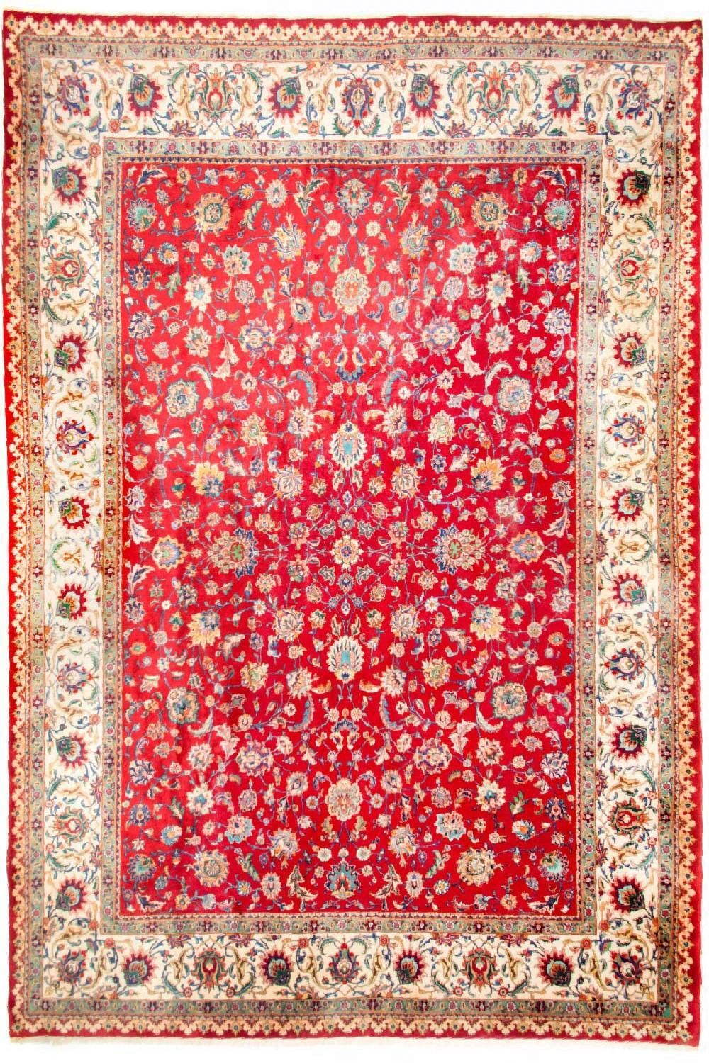 Persisk matta - Tabriz - 410 x 212 cm - röd