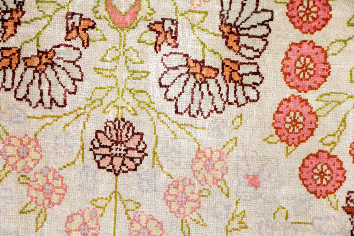 Sidenmatta - Hereke Silk - Premium - 100 x 64 cm - beige