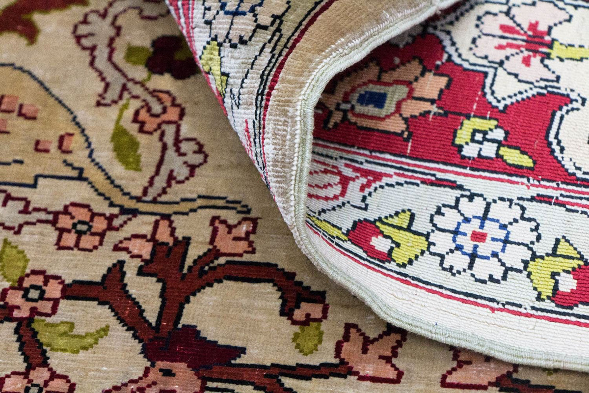 Sidenmatta - Hereke Silk - Premium - 150 x 92 cm - beige