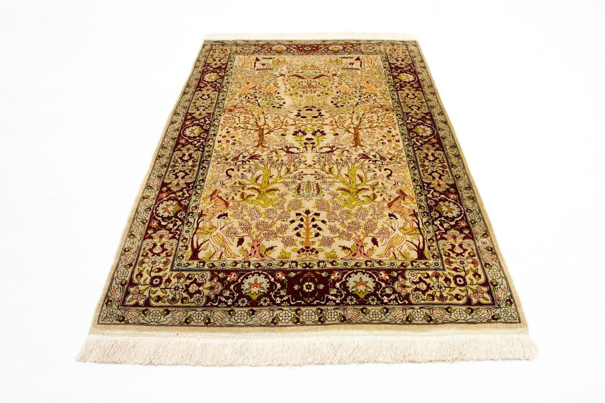 Sidenmatta - Hereke Silk - Premium - 150 x 92 cm - beige