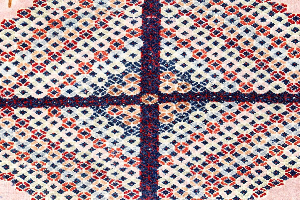 Afghansk matta - 140 x 120 cm - rosa