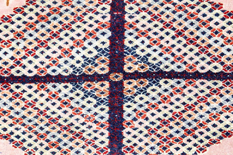 Afghansk matta - 140 x 120 cm - rosa