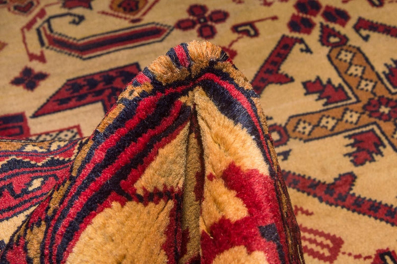 Afghansk matta - Hatshlu - 290 x 202 cm - gul