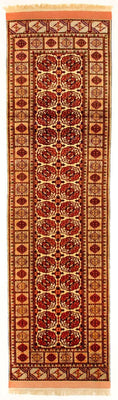 Runner Sidenmattor - afghanskt silke - 284 x 82 cm - röd