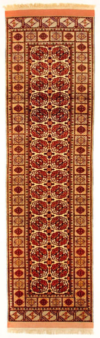 Runner Sidenmattor - afghanskt silke - 284 x 82 cm - röd