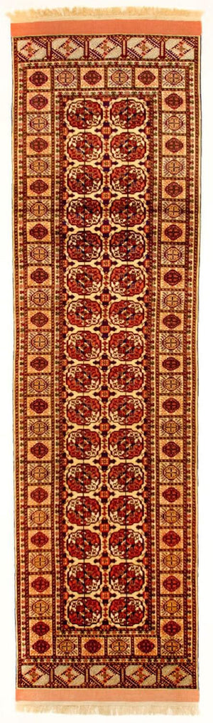 Runner Sidenmattor - afghanskt silke - 284 x 82 cm - röd