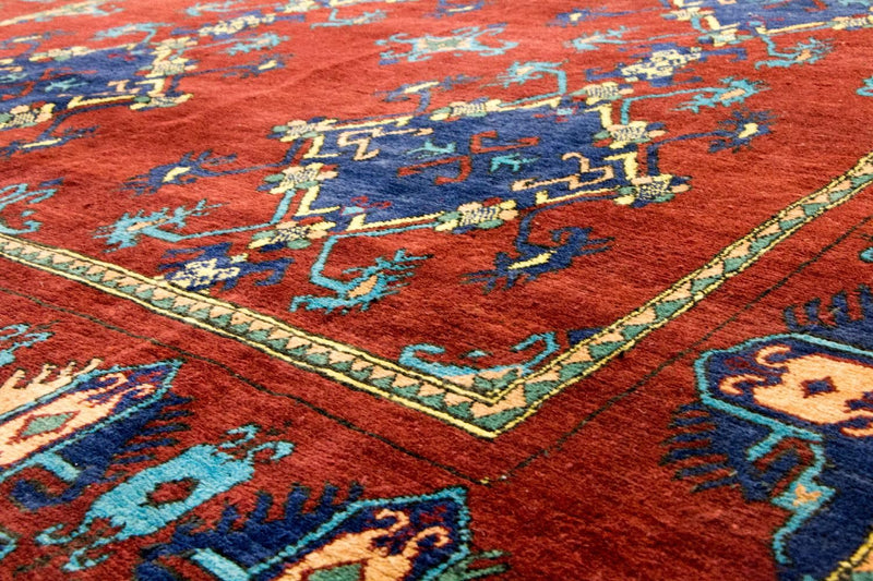 Afghansk matta - Kunduz - 294 x 211 cm - röd