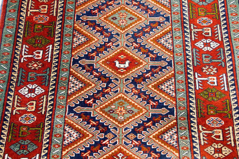 Runner Afghansk matta - 194 x 75 cm - röd