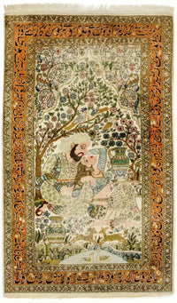 Sidenmatta - Kashmir Silk - 150 x 92 cm - flerfärgad
