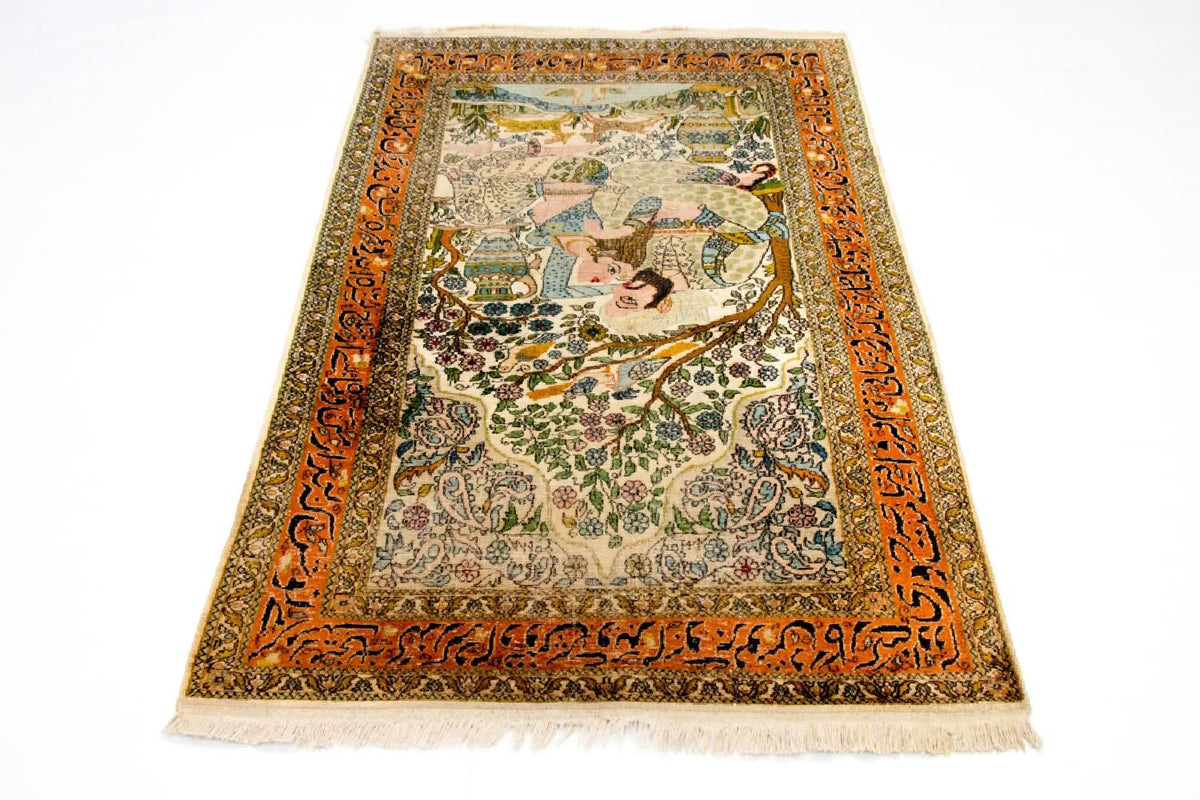 Sidenmatta - Kashmir Silk - 150 x 92 cm - flerfärgad