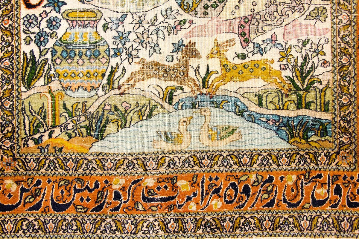 Sidenmatta - Kashmir Silk - 150 x 92 cm - flerfärgad