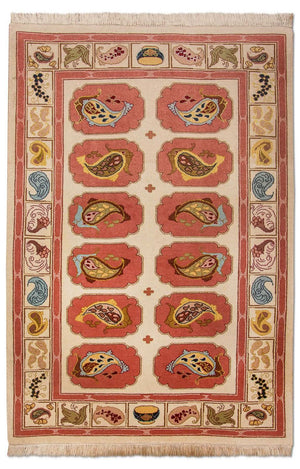 Persisk matta - Tabriz - Royal - 109 x 99 cm - flerfärgad