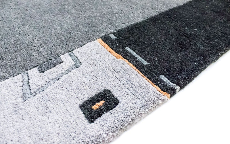 Nepal mattan - 180 x 124 cm - silver