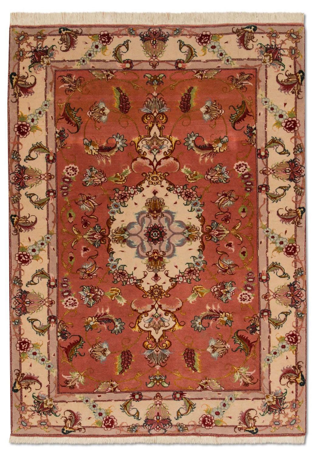 Persisk matta - Tabriz - Royal - 147 x 104 cm - terrakotta
