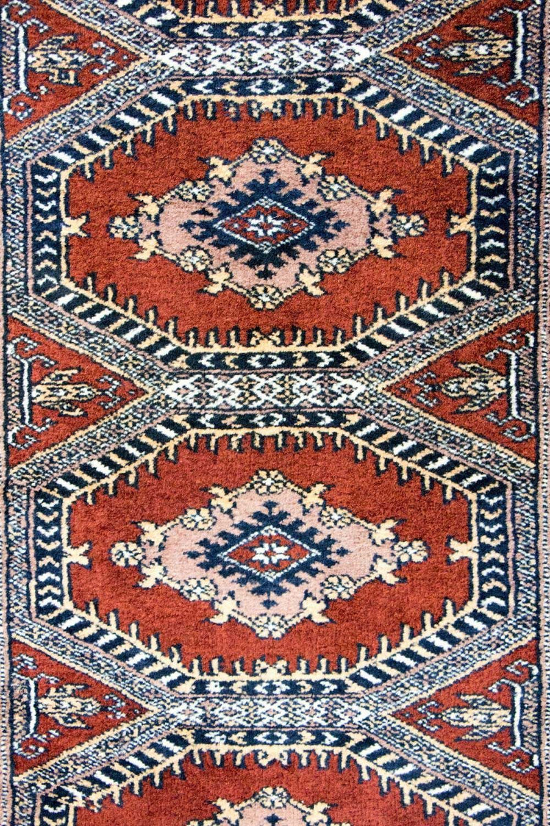 Runner Afghansk matta - Bukhara - 300 x 97 cm - röd