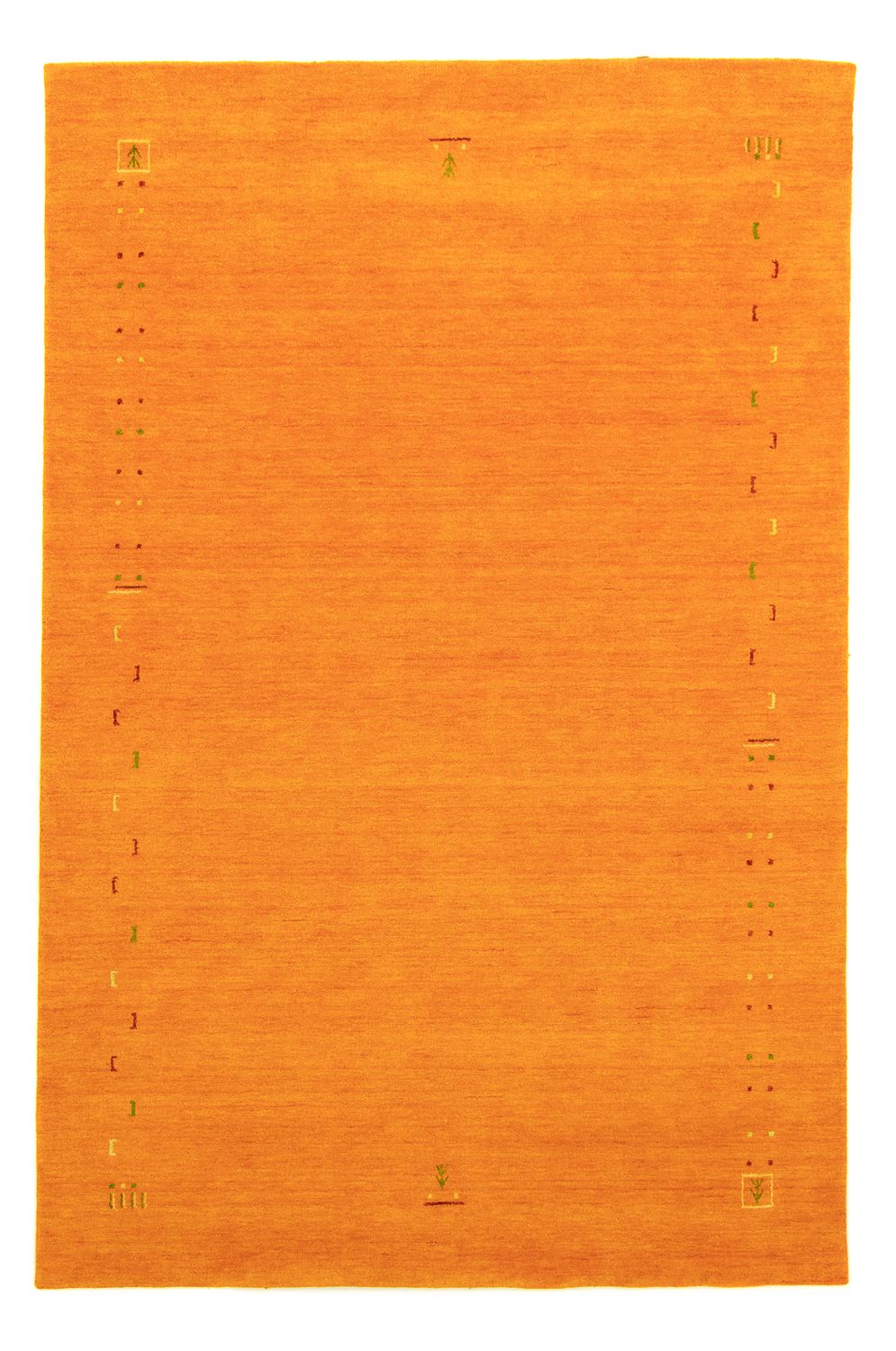 Gabbeh-matta - Indus kvadrat  - 200 x 200 cm - orange