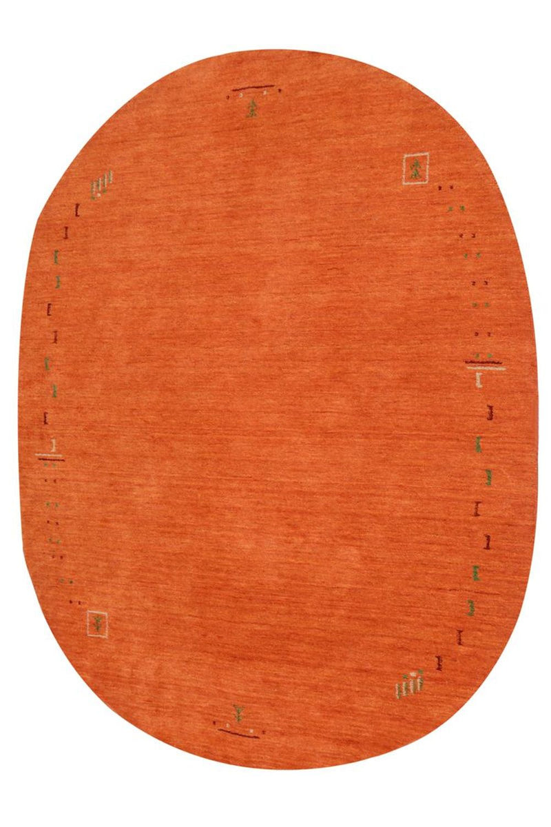 Gabbeh-matta - Indus runt  - 200 x 200 cm - orange