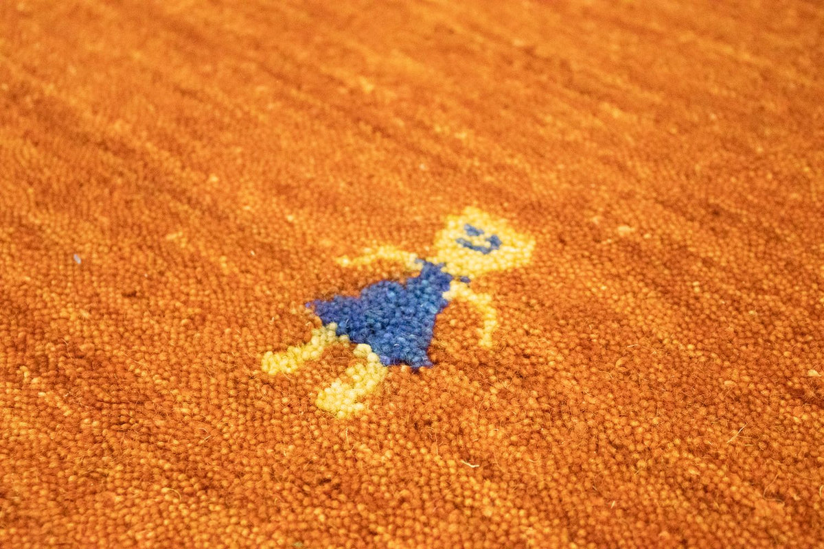 Gabbeh-matta - Indus kvadrat  - 250 x 250 cm - orange