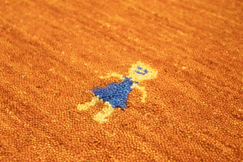 Gabbeh-matta - Indus kvadrat  - 250 x 250 cm - orange