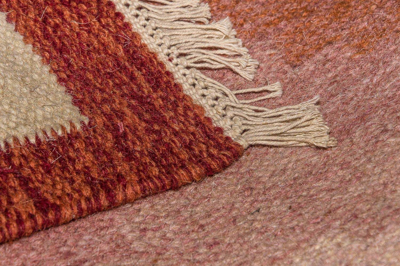 Kelim matta - trendig - 200 x 140 cm - orange